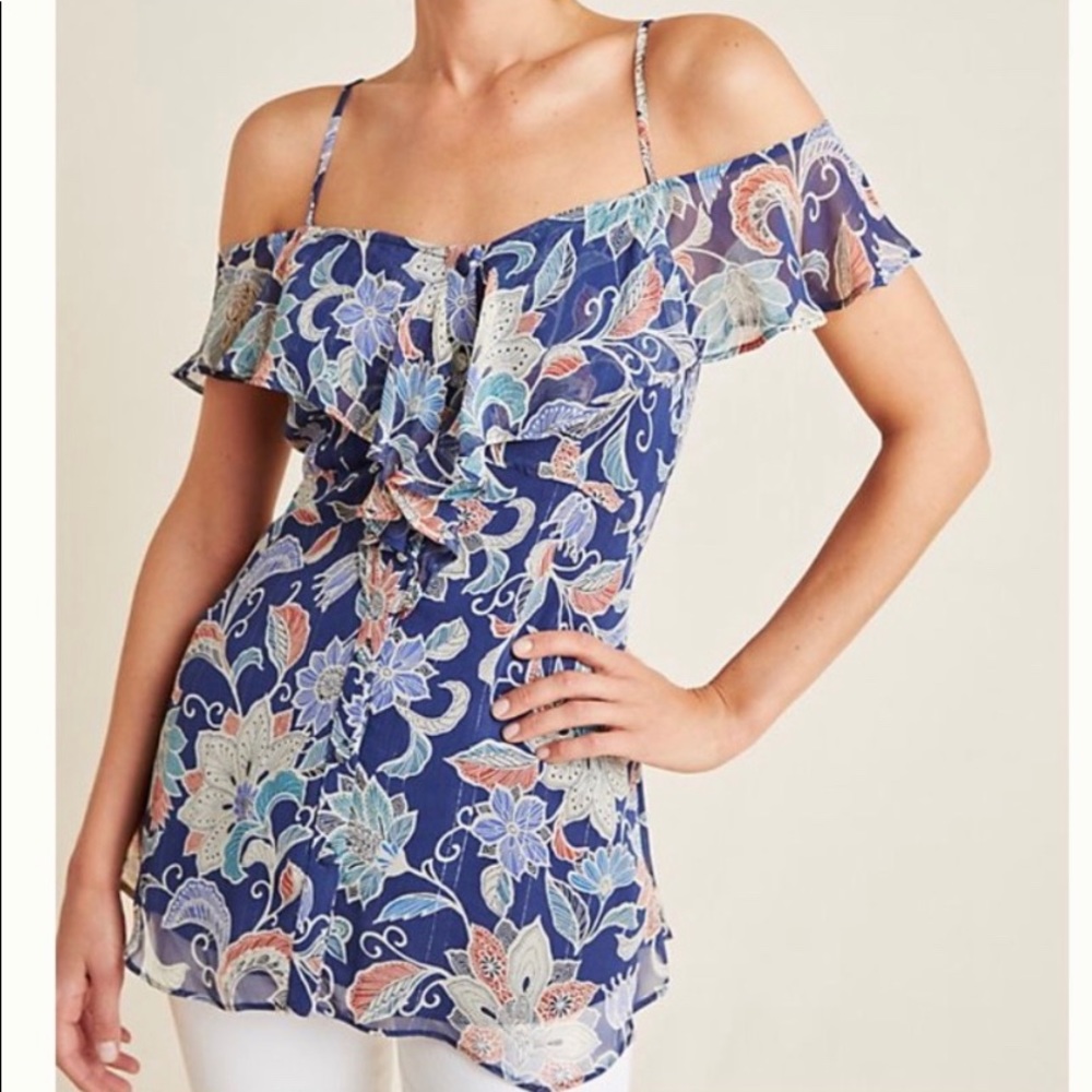 Anthropologie Maeve floral top in size 10